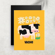 Vache – Affiche Animaux Minimaliste pour Enfant