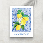 Amalfi Coast – Affiche Citrons & Céramique Méditerranéenne