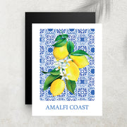 Amalfi Coast – Affiche Citrons & Céramique Méditerranéenne
