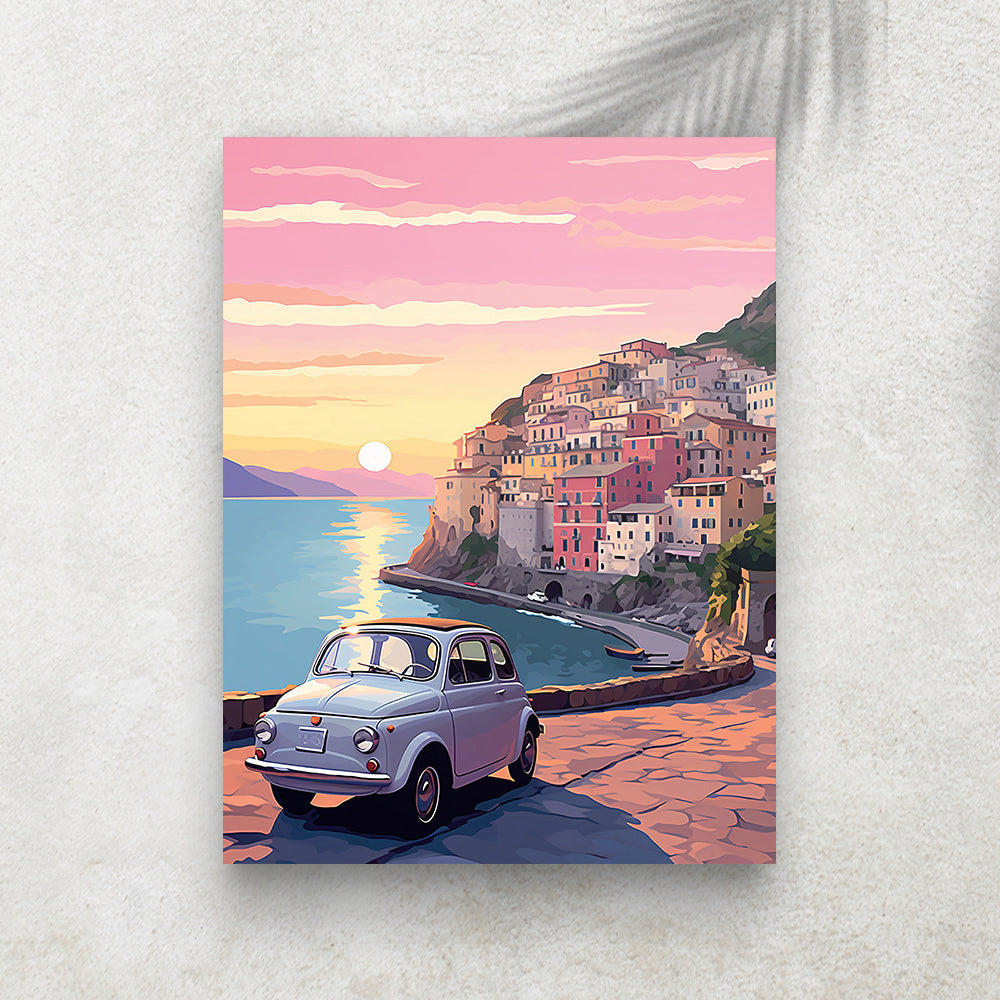 Dolce Vita Drive – Affiche Riviera Italienne & Voyage