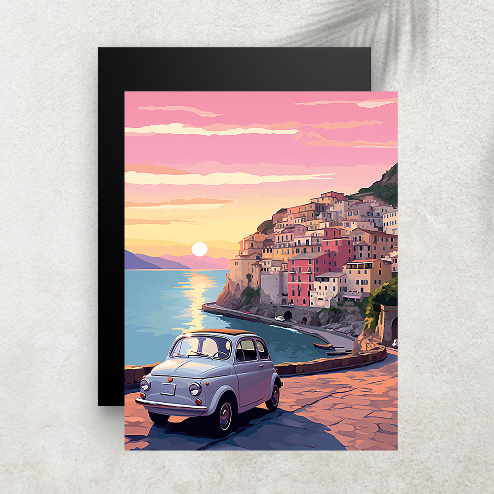 Dolce Vita Drive – Affiche Riviera Italienne & Voyage