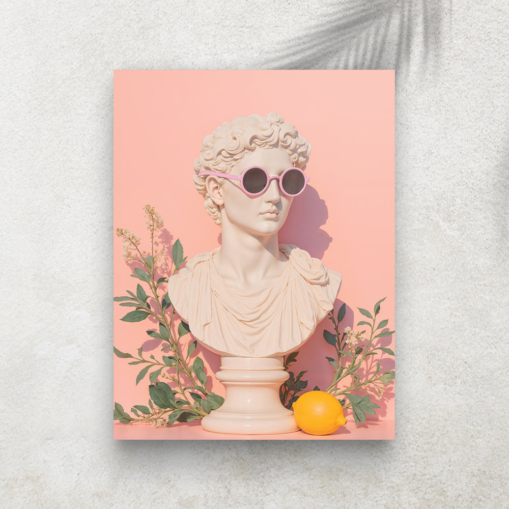 God on Vacation – Affiche Pop Art & Sculpture Antique