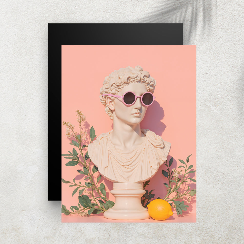 God on Vacation – Affiche Pop Art & Sculpture Antique