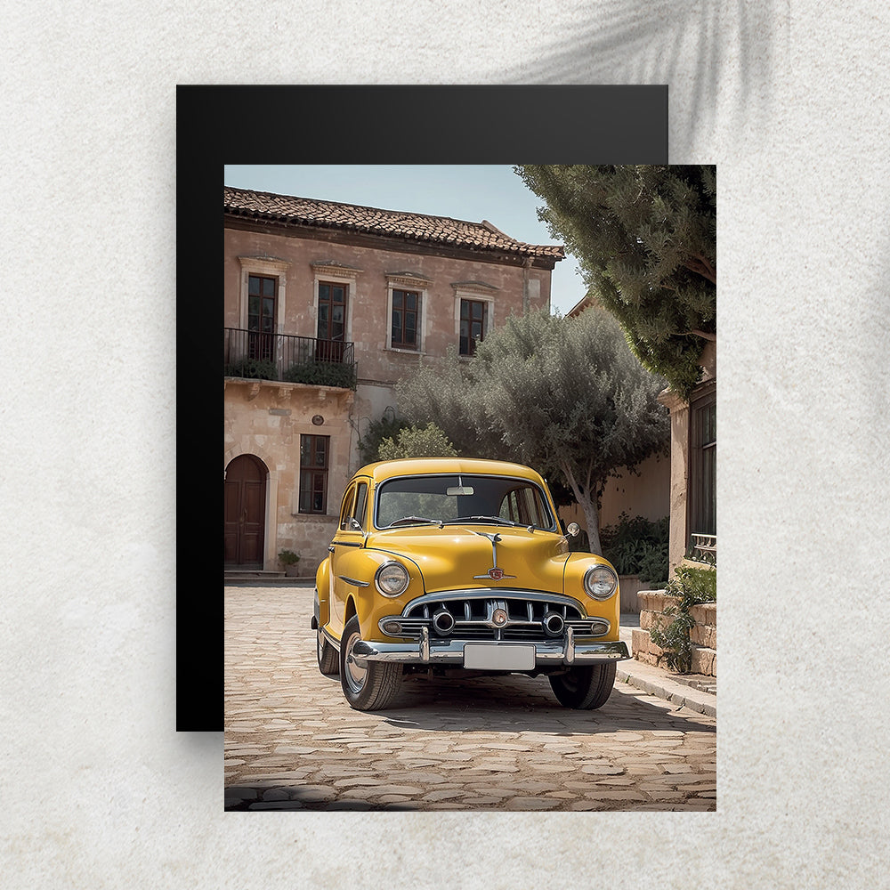 Golden Classic – Affiche Voiture Vintage & Dolce Vita