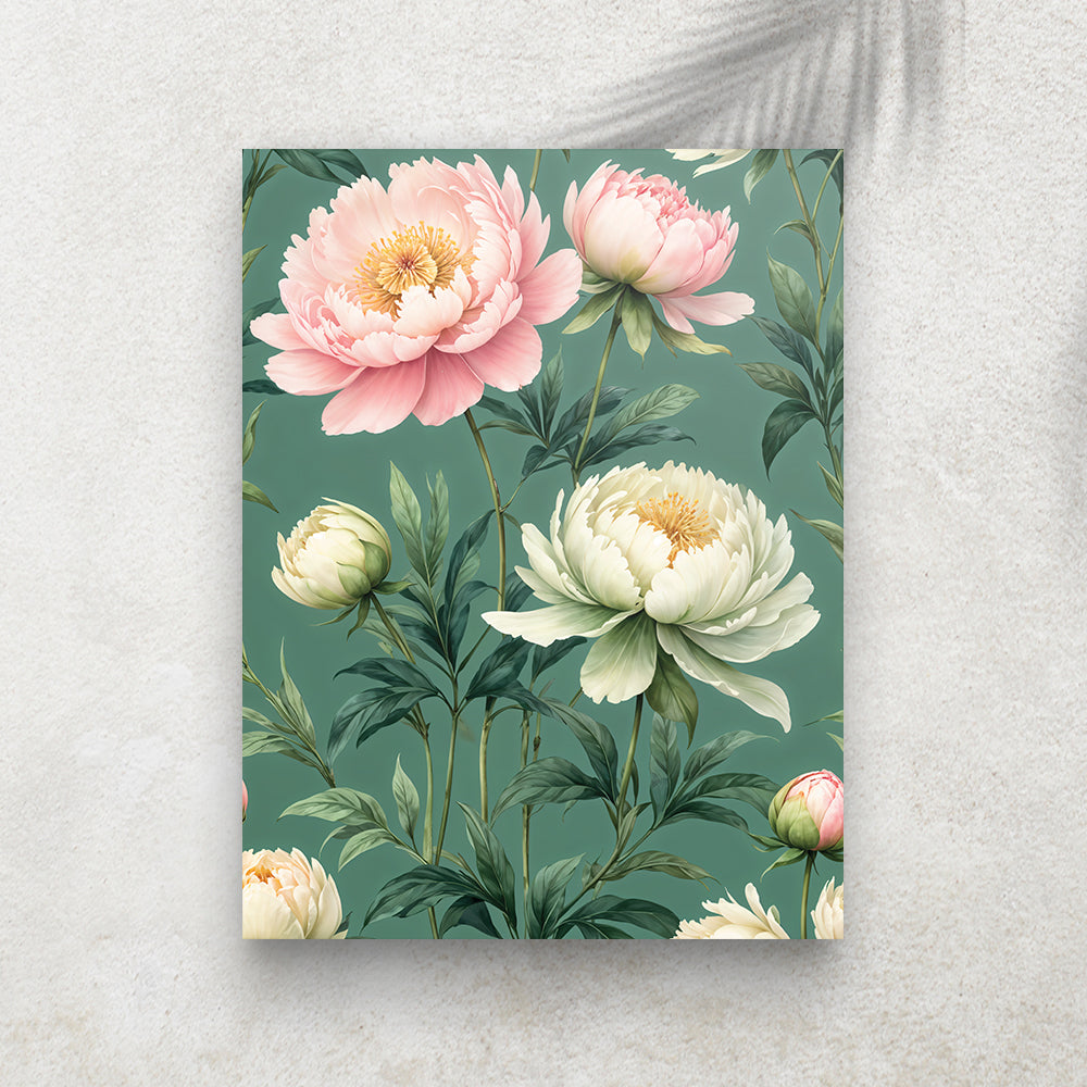 Jardin de Pivoines – Affiche Florale & Botanique