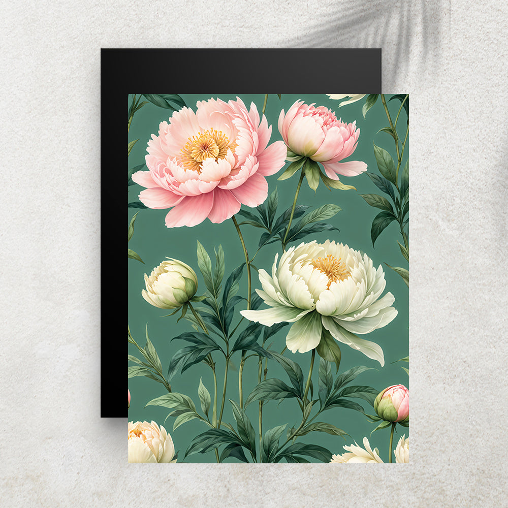 Jardin de Pivoines – Affiche Florale & Botanique
