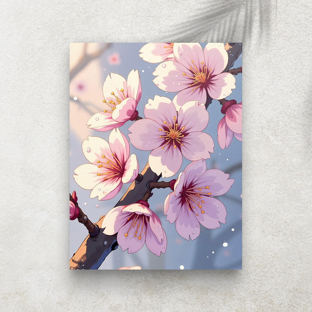 Jardin Fleuri – Cerisier – Affiche Florale & Japonaise