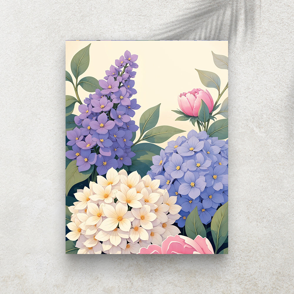 Jardin Fleuri – Lilas – Affiche Florale & Botanique