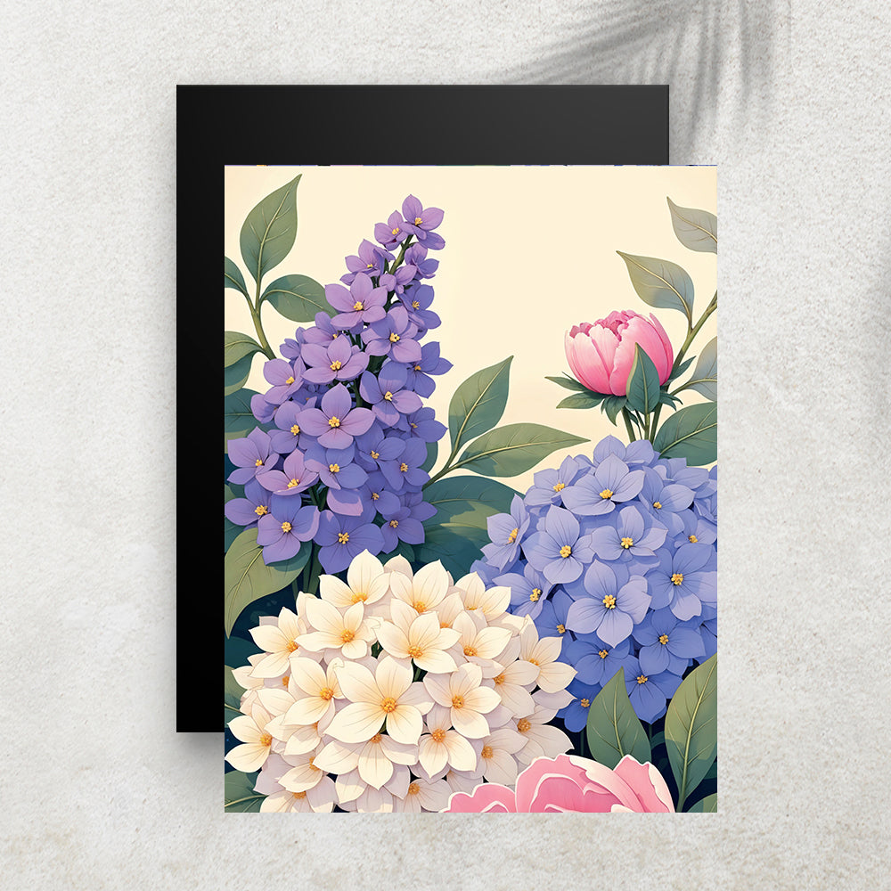Jardin Fleuri – Lilas – Affiche Florale & Botanique