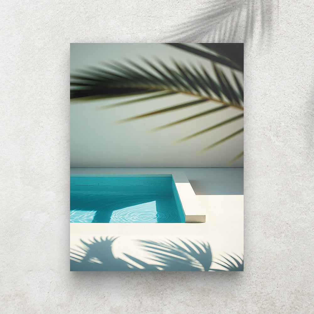 L’Heure Bleue – Affiche Piscine & Minimalisme