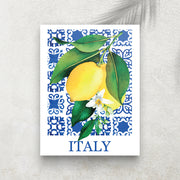 Le Goût de l’Italie – Affiche Citrons & Céramique Italienne