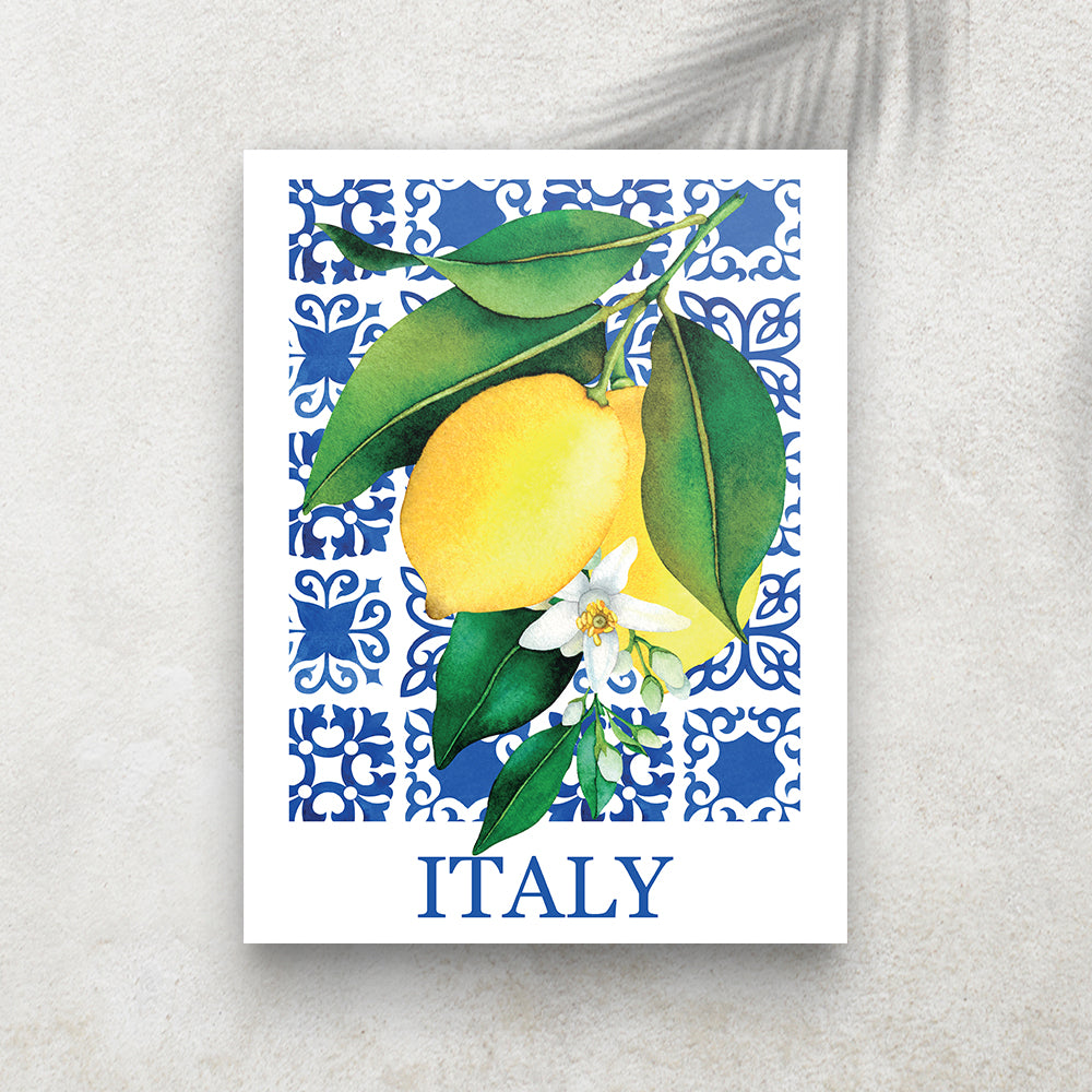 Le Goût de l’Italie – Affiche Citrons & Céramique Italienne