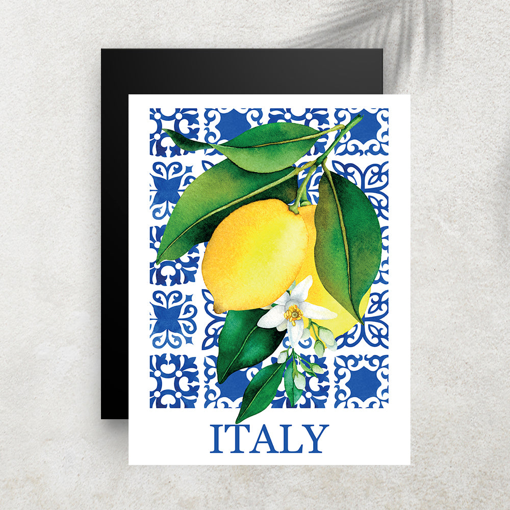 Le Goût de l’Italie – Affiche Citrons & Céramique Italienne