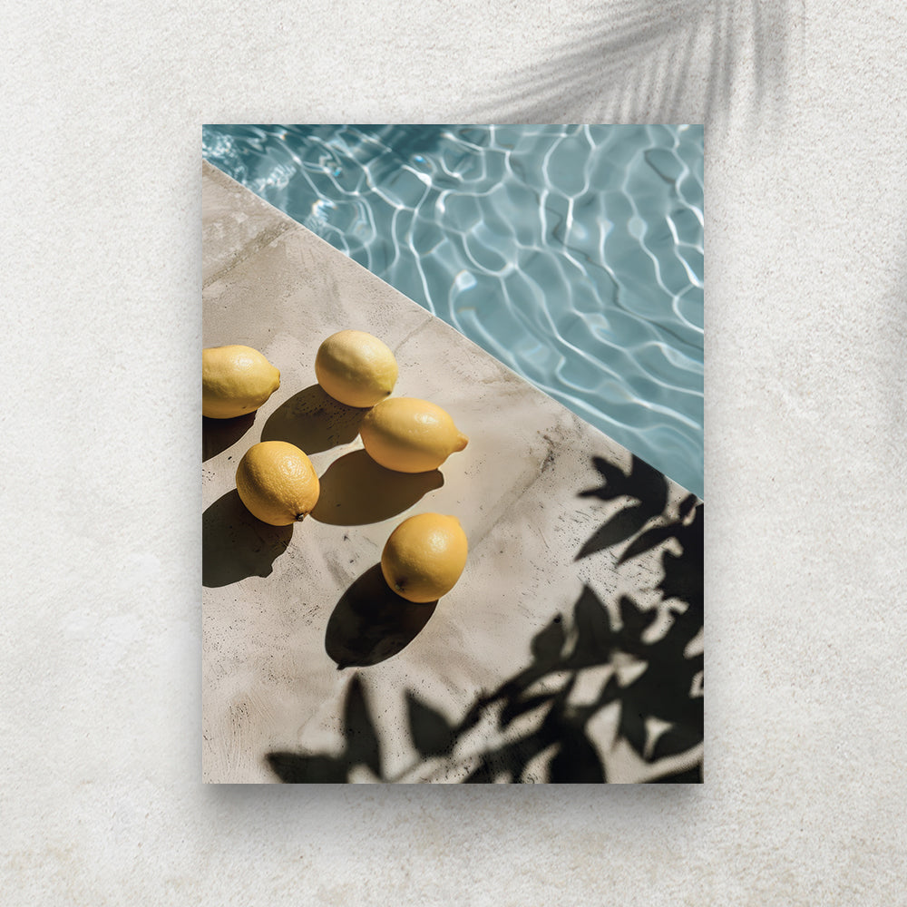 Lemon Pool – Affiche Piscine, Citrons & Dolce Vita