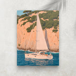 Mediterranean Breeze – Affiche Voilier & Riviera
