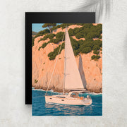 Mediterranean Breeze – Affiche Voilier & Riviera