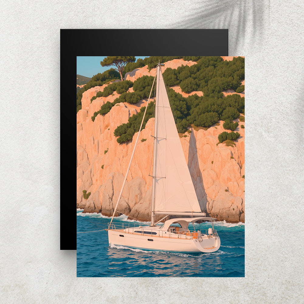 Mediterranean Breeze – Affiche Voilier & Riviera