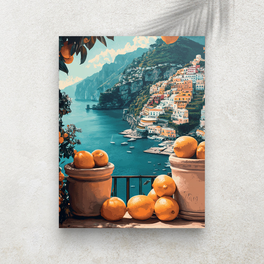 Parfum d’Amalfi – Affiche Côte Amalfitaine & Agrumes