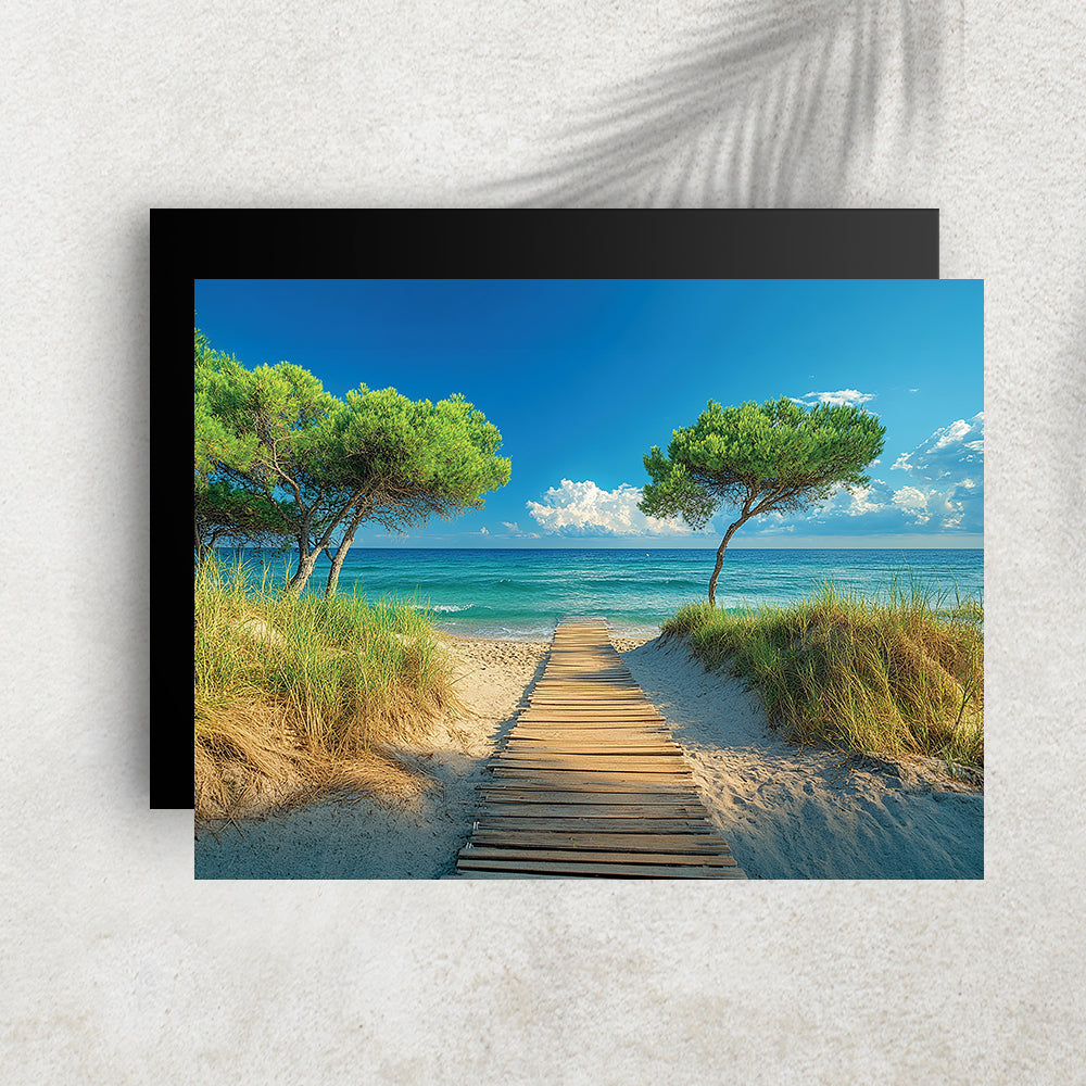 Au Bout du Chemin – Affiche Plage & Évasion Méditerranéenne