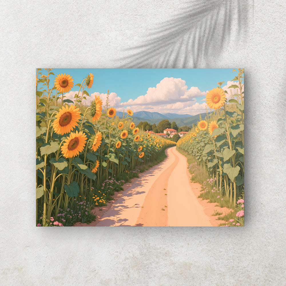 Chemin du Soleil – Affiche Tournesols & Nature