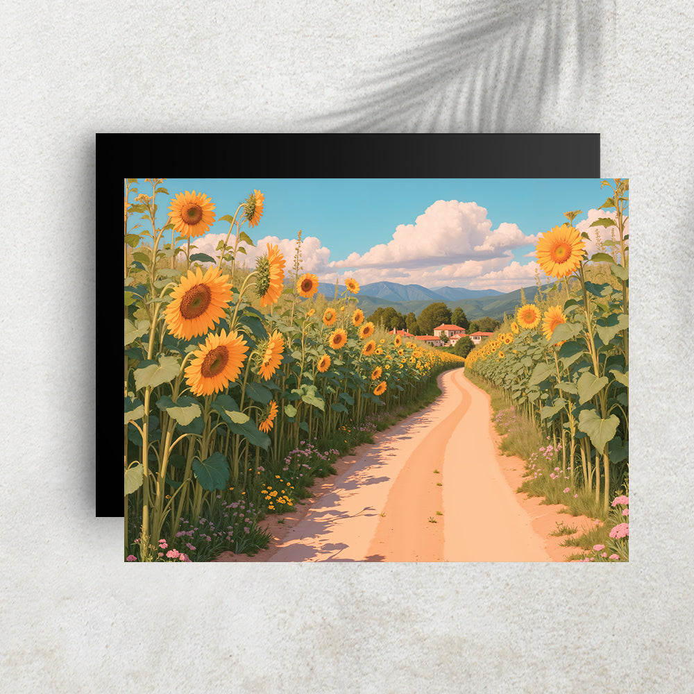 Chemin du Soleil – Affiche Tournesols & Nature