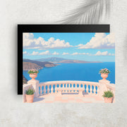 Coastal Terrace – Affiche Terrasse & Méditerranée