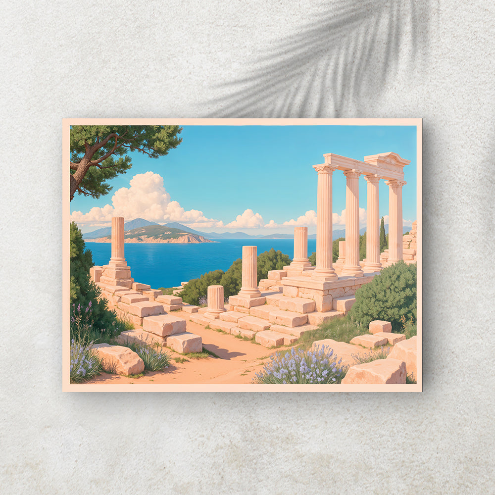 Échappée Grecque – Affiche Grèce Antique & Méditerranée