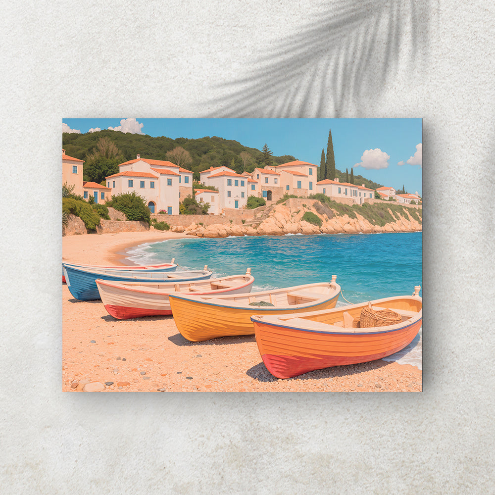Riva d’Estate – Affiche Barques Colorées & Méditerranée