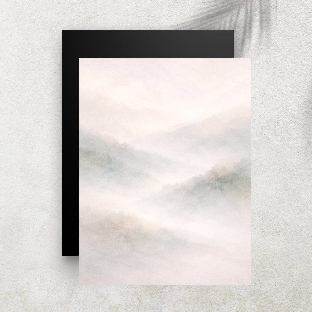 Montagnes Brumeuses – Tableau Paysage Nature et Zen