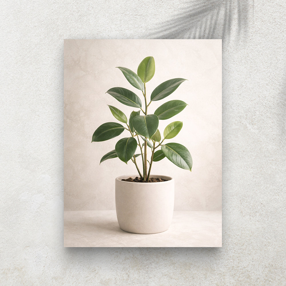 Plante Verte Minimaliste – Tableau Paysage Nature et Zen