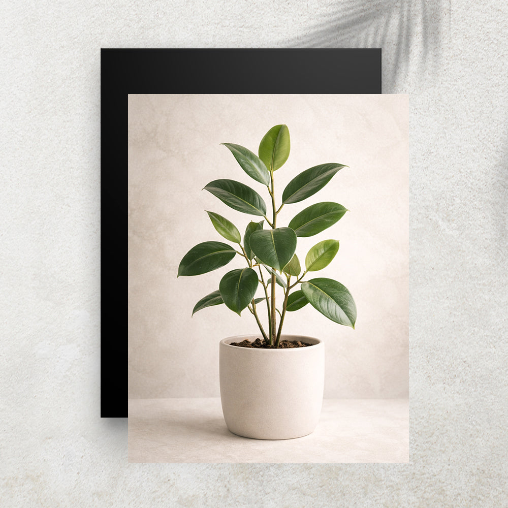 Plante Verte Minimaliste – Tableau Paysage Nature et Zen