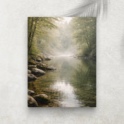 Rivière Paisible en Forêt – Tableau Paysage Nature et Zen