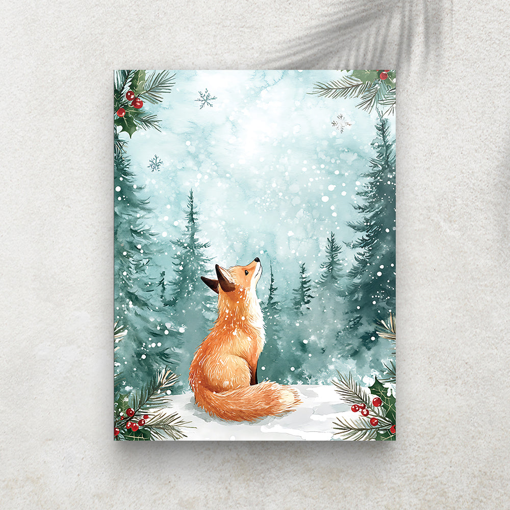 Christmas Fox – Affiche Noël
