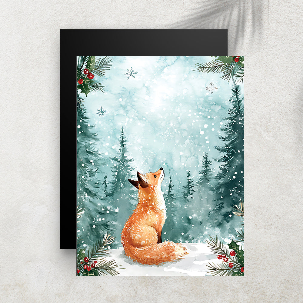 Christmas Fox – Affiche Noël