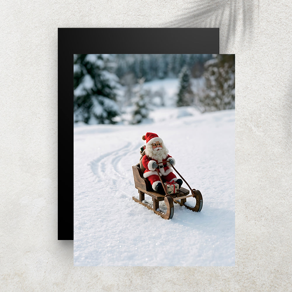 Santa’s Sled – Affiche de Noël