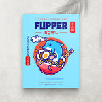 Flipper Bowl – Affiche Dauphin, Ramen Japonais & Humour