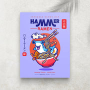 Hammer Ramen – Affiche Requin-Marteau, Ramen Japonais & Humour