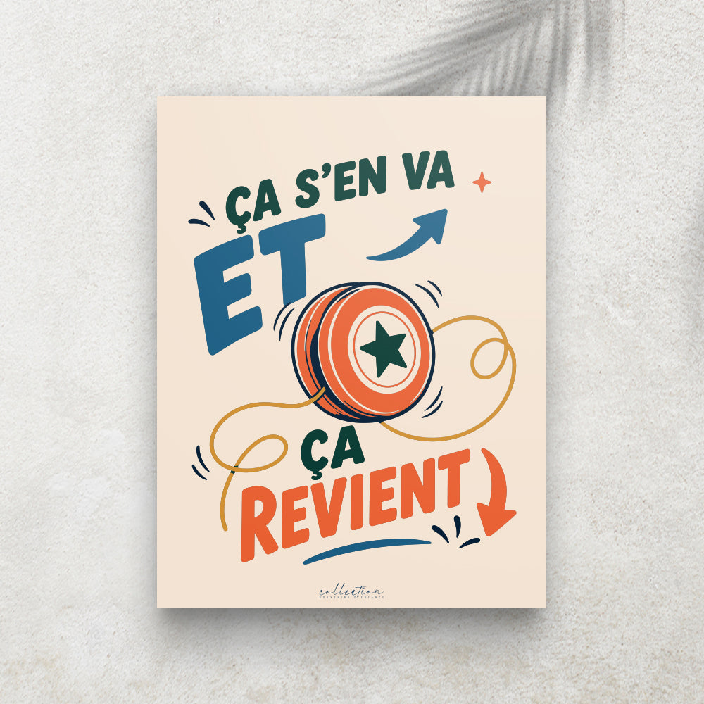 Ça s’en va et ça revient – Affiche Rétro Vintage
