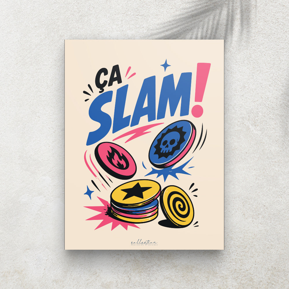 Ça Slam ! – Affiche Rétro Pogs