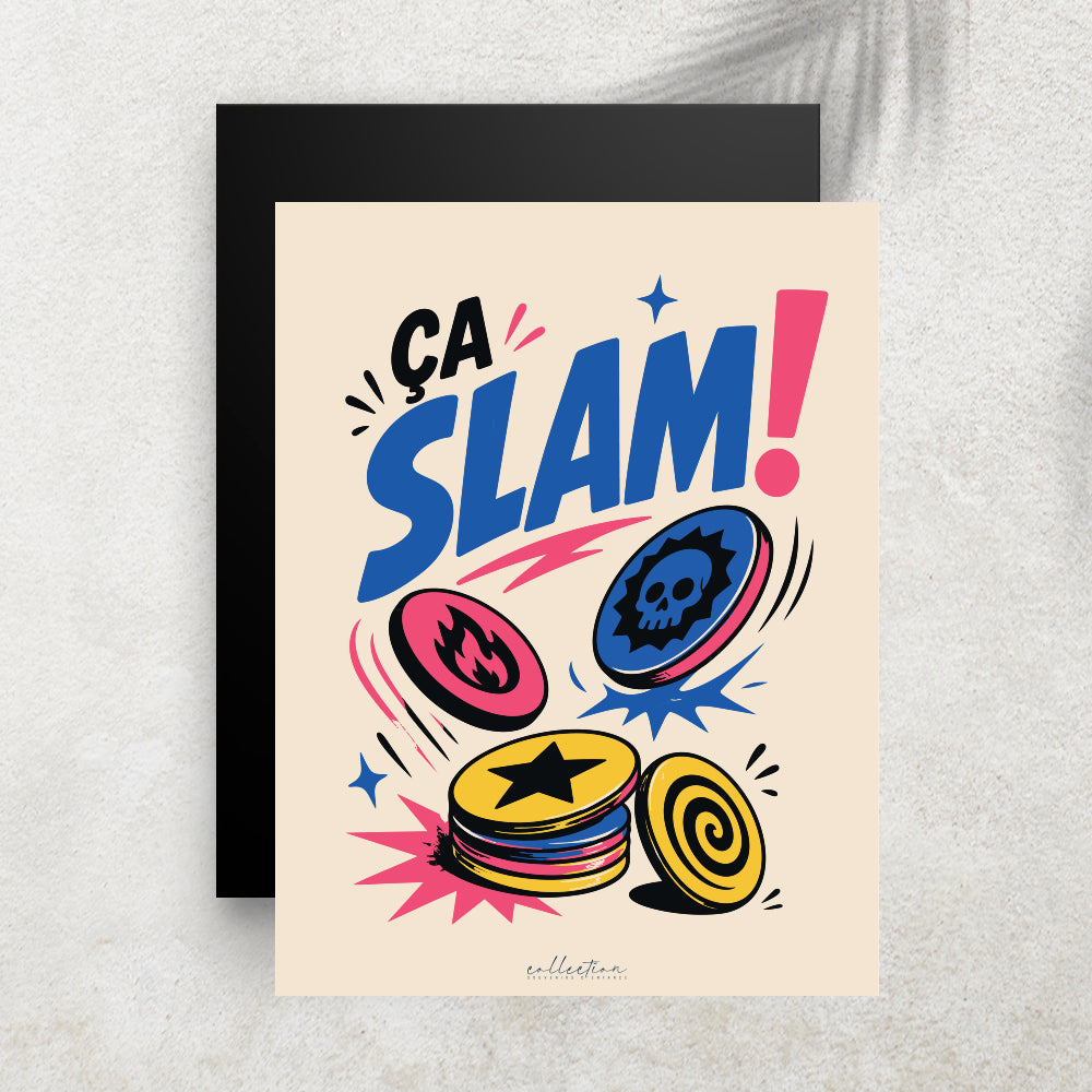 Ça Slam ! – Affiche Rétro Pogs
