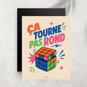 Ça tourne pas rond – Affiche Rétro Cube