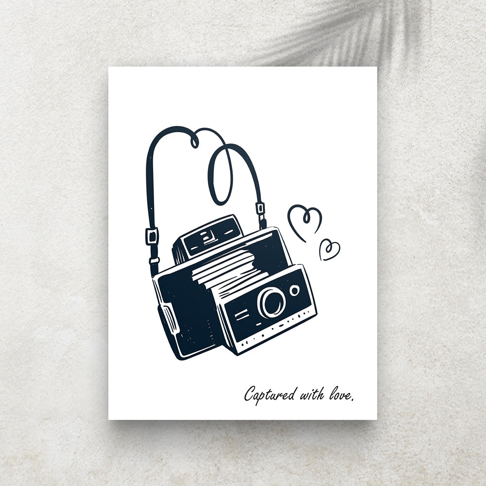 Captured with Love – Affiche Rétro Photographie
