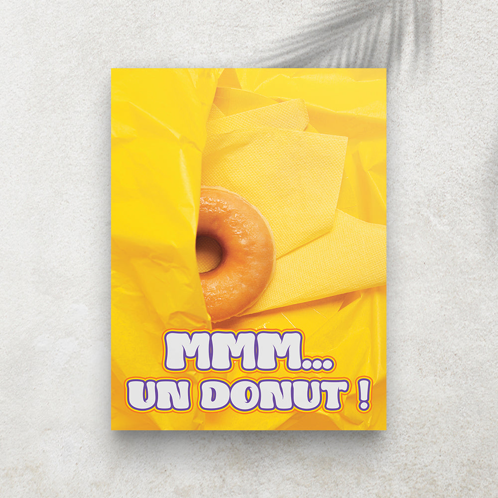 Mmm... Un Donut! – Affiche Humour Vintage