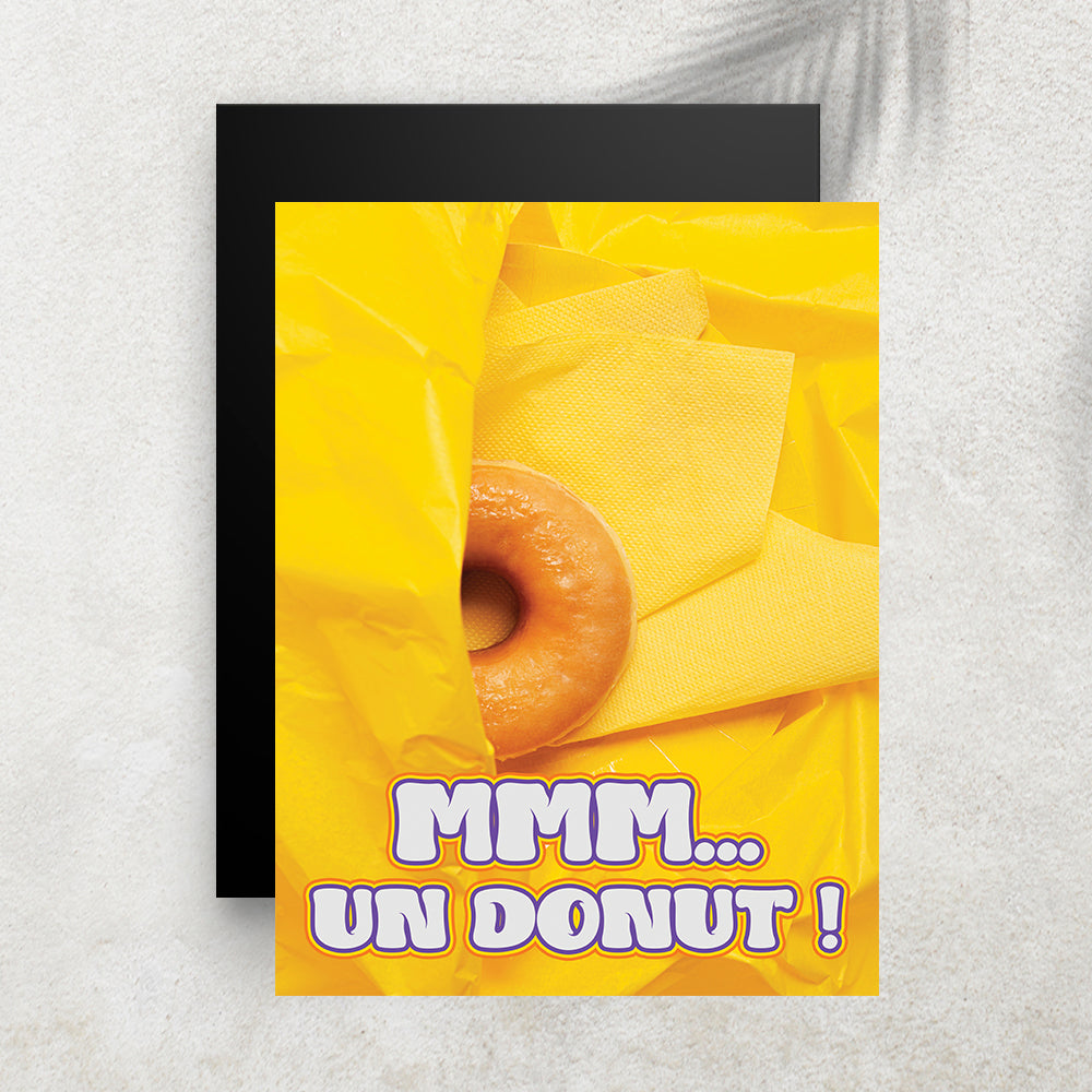 Mmm... Un Donut! – Affiche Humour Vintage