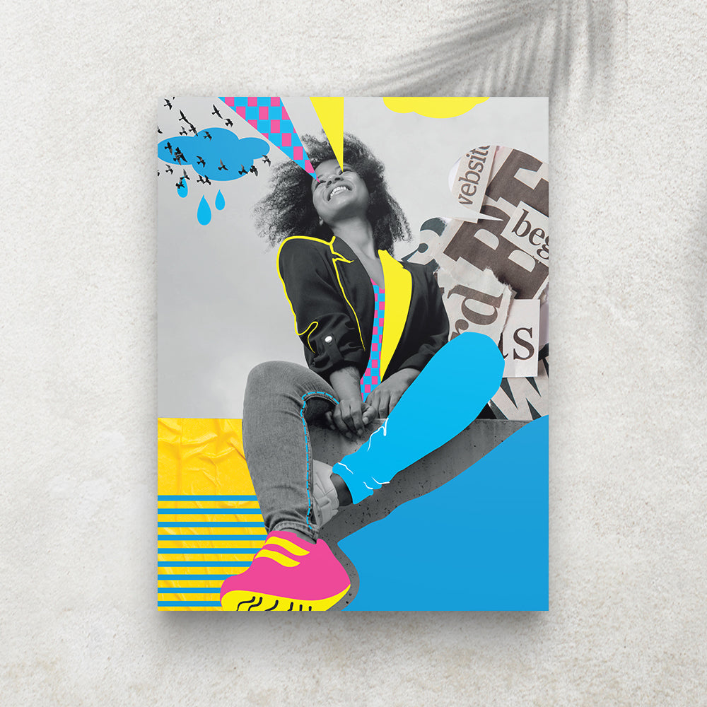 Haut en Couleurs – Affiche Rétro Pop & Collage