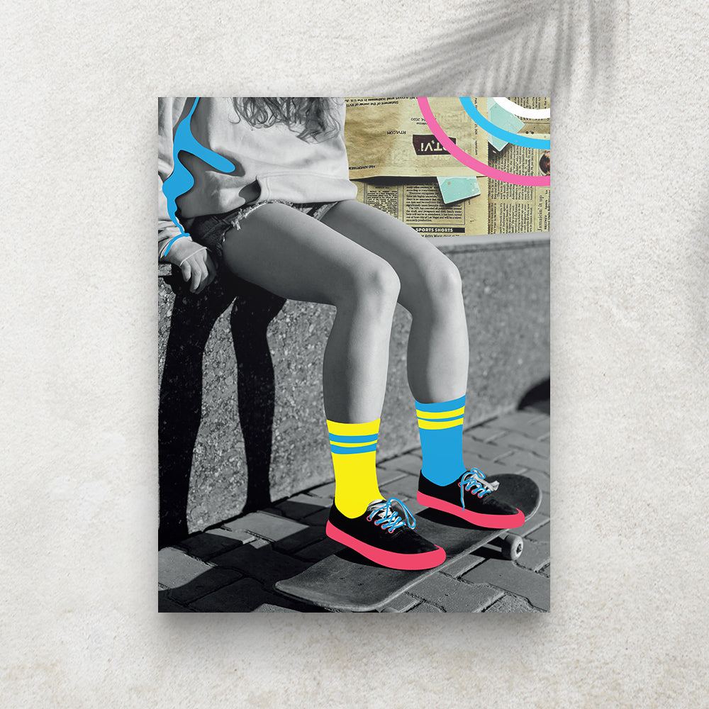 Hors Cadre – Affiche Rétro Pop & Skate