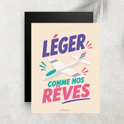 Léger comme nos rêves – Affiche Rétro Avion