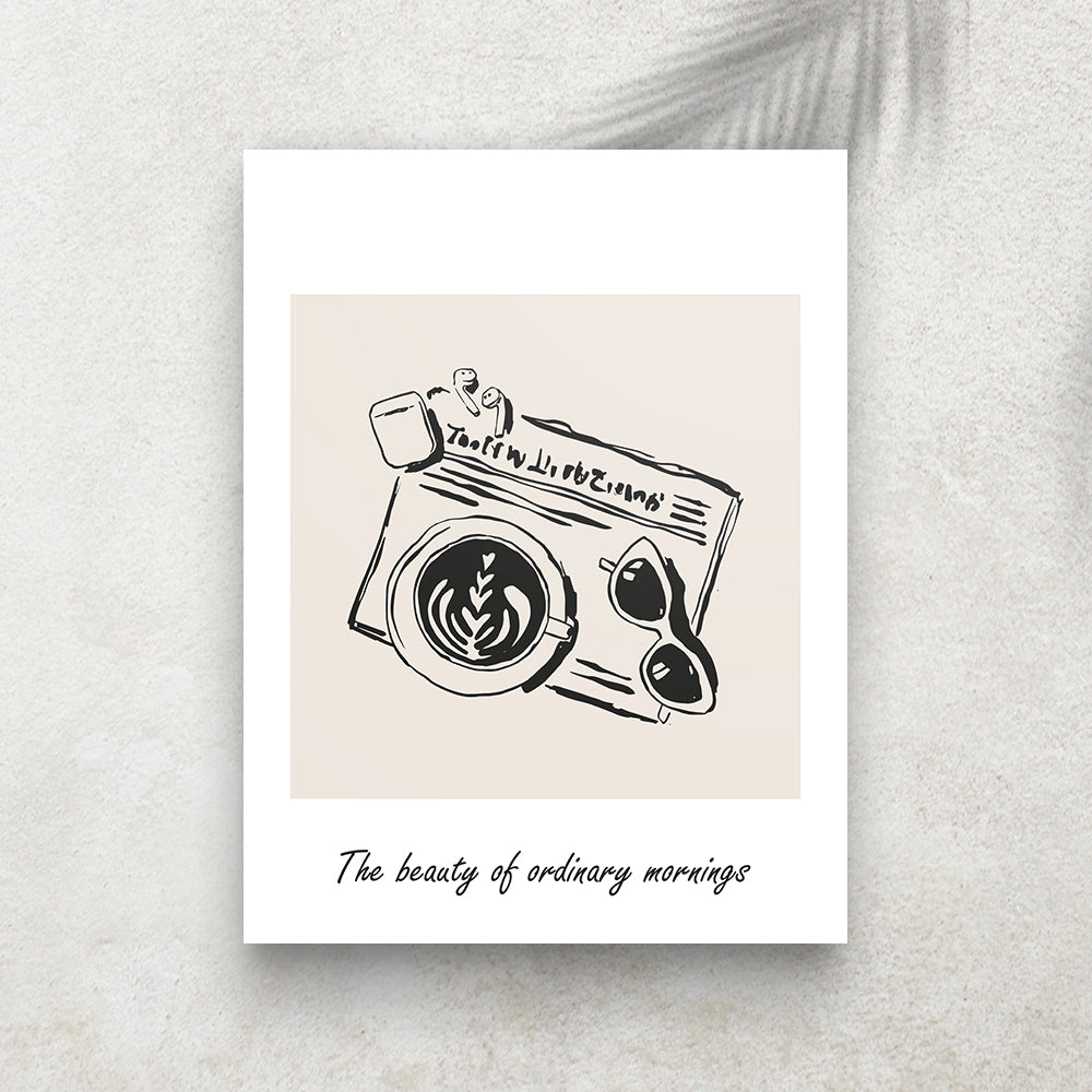 The Beauty of Ordinary Mornings – Affiche Rétro Lifestyle