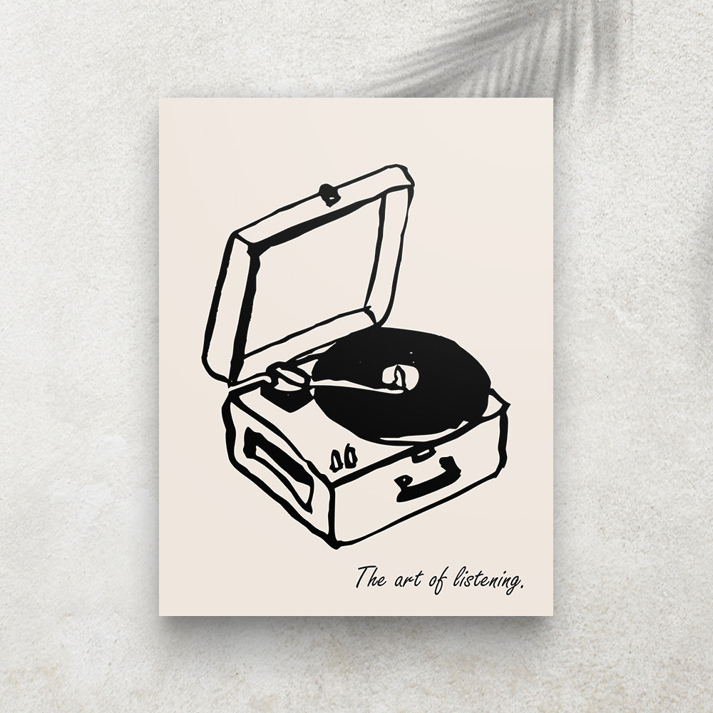 The Art of Listening – Affiche Rétro Musique