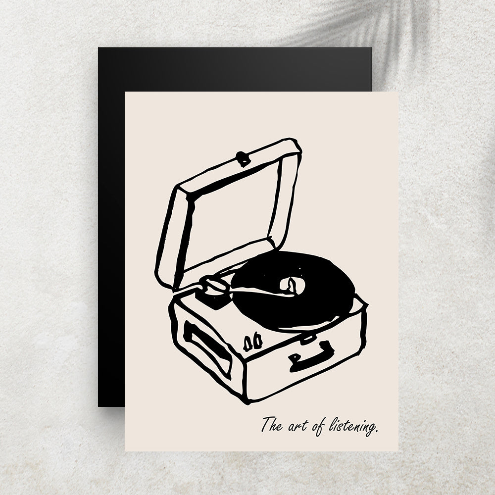 The Art of Listening – Affiche Rétro Musique